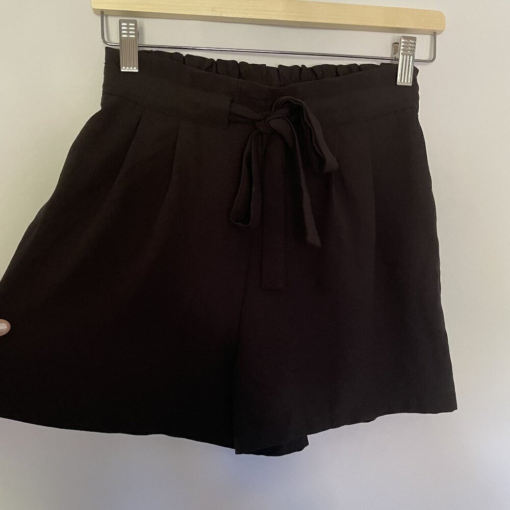 DR2 Womens Black Tie-Waist Shorts - S comfortable lightweight summer pockets